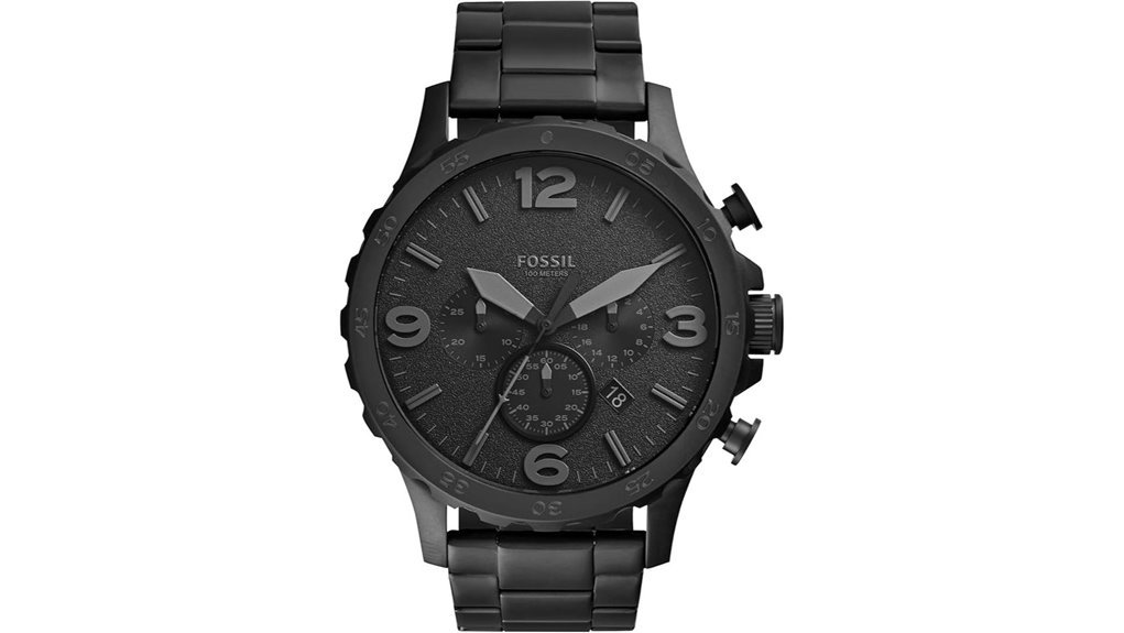 oversized stainless steel chronograph