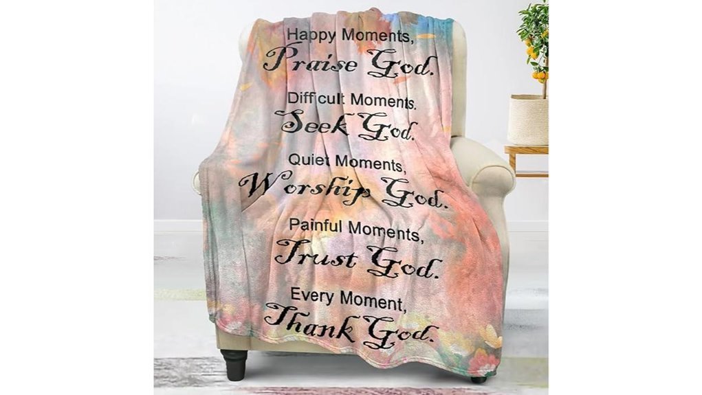 personalized christian inspirational throw blanket