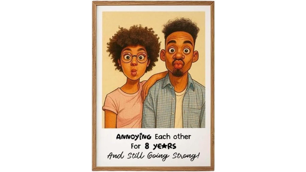 personalized couple caricature art