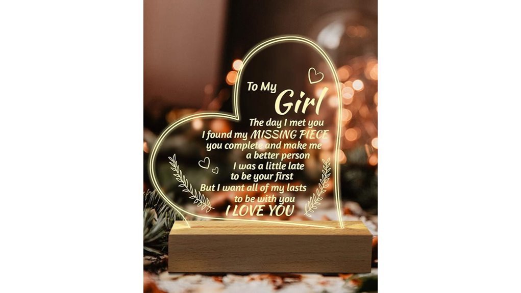 personalized love night light