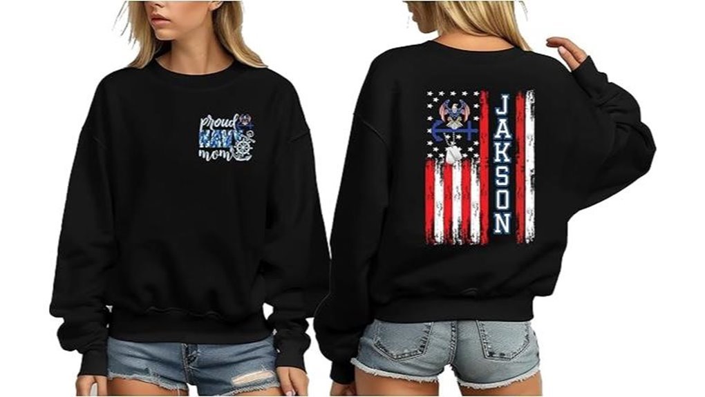 personalized navy family sweatshirt