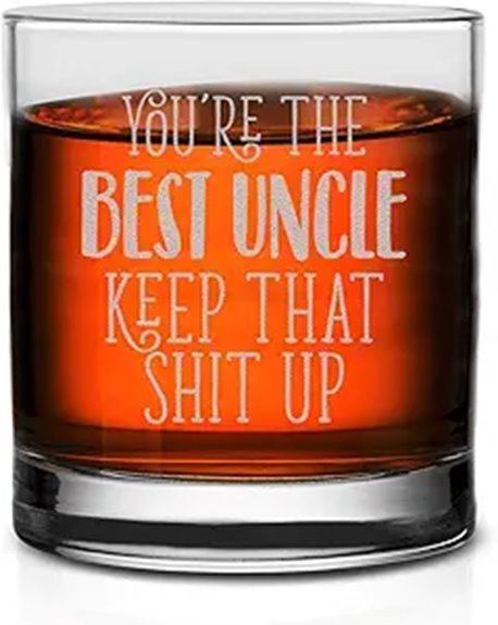 personalized veracco uncle whiskey glass