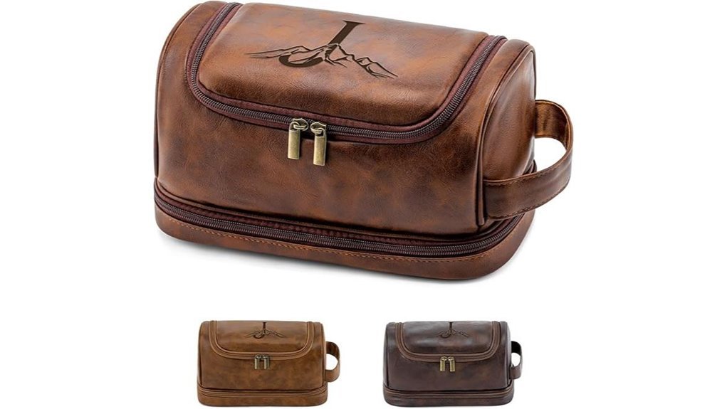 personalized waterproof pu toiletry bag