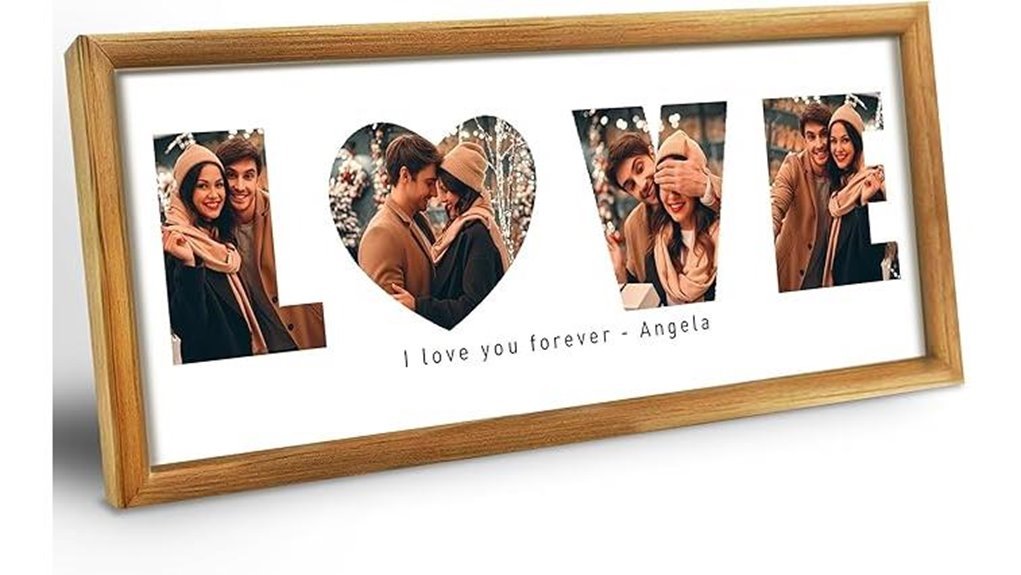 personalized wood acrylic love frame