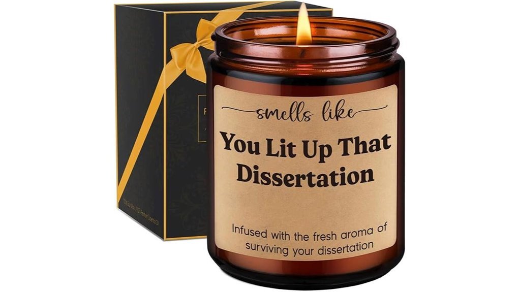 phd graduation candle gift