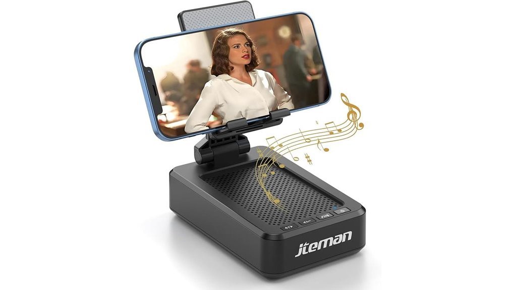phone stand with speaker