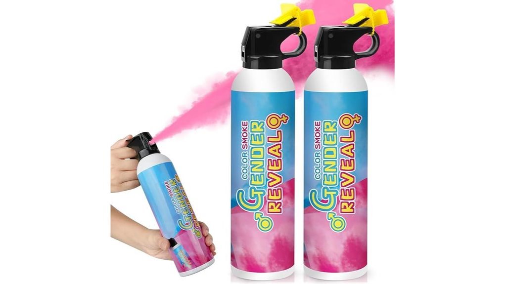 pink gender reveal extinguishers