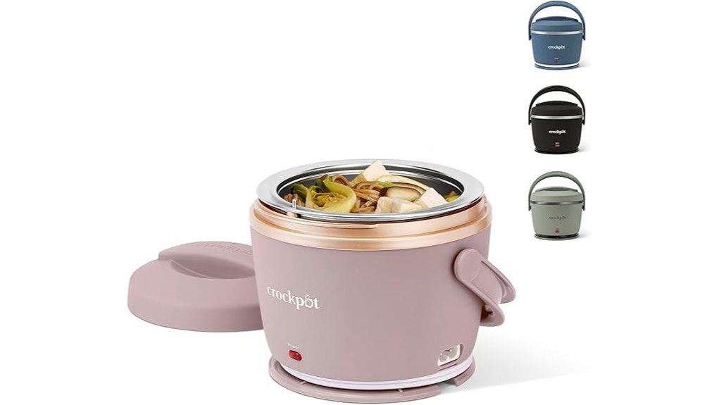 pink portable electric lunch box