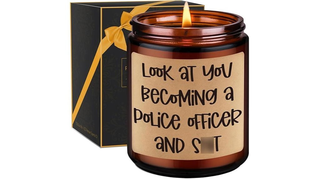 police officer candle gift
