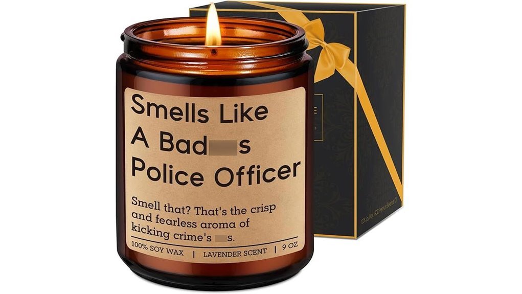 police officer candle gift