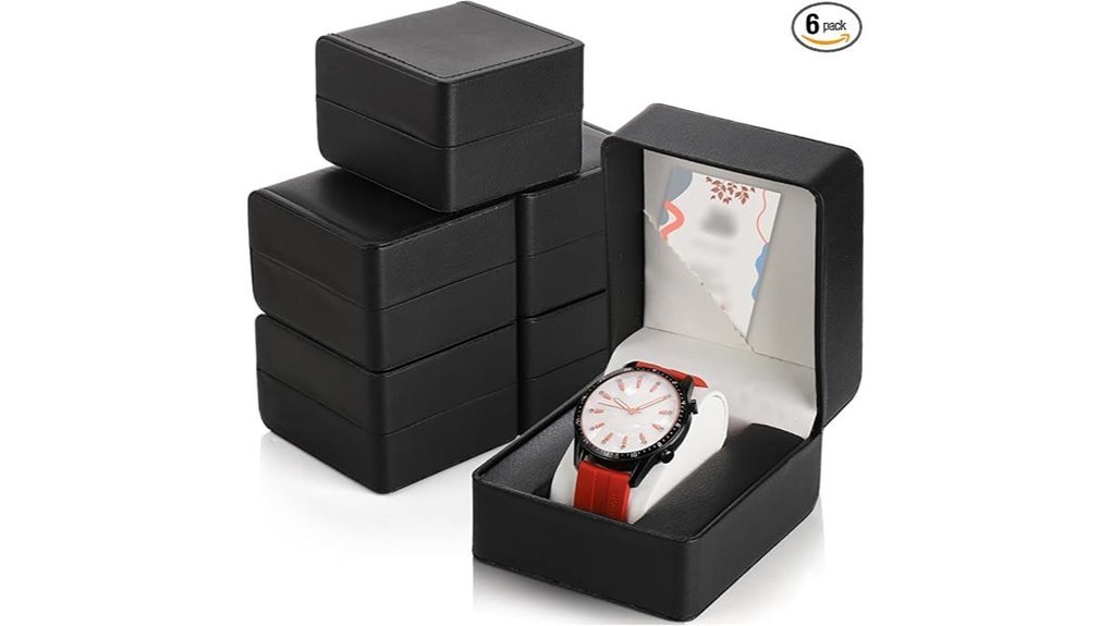 portable pu leather watch boxes