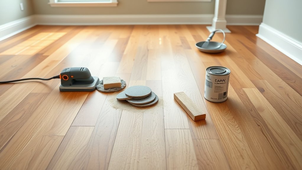 prepare sand stain finish