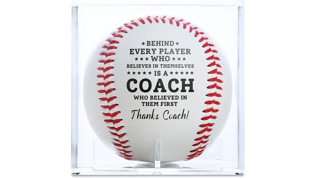 printed baseball with display