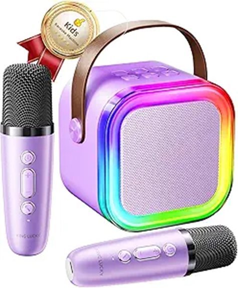 purple kids mini karaoke machine