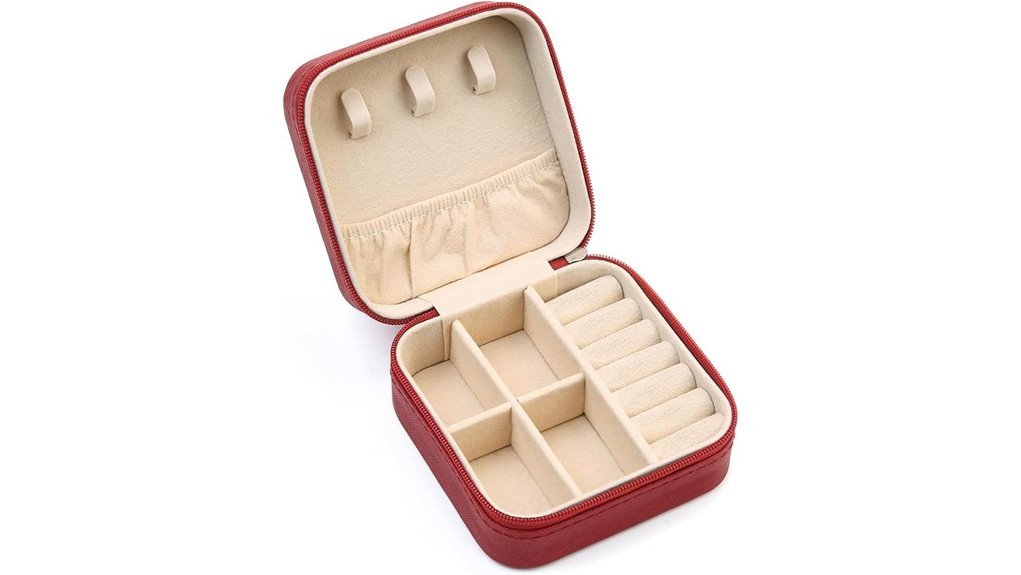 red mini jewelry organizer