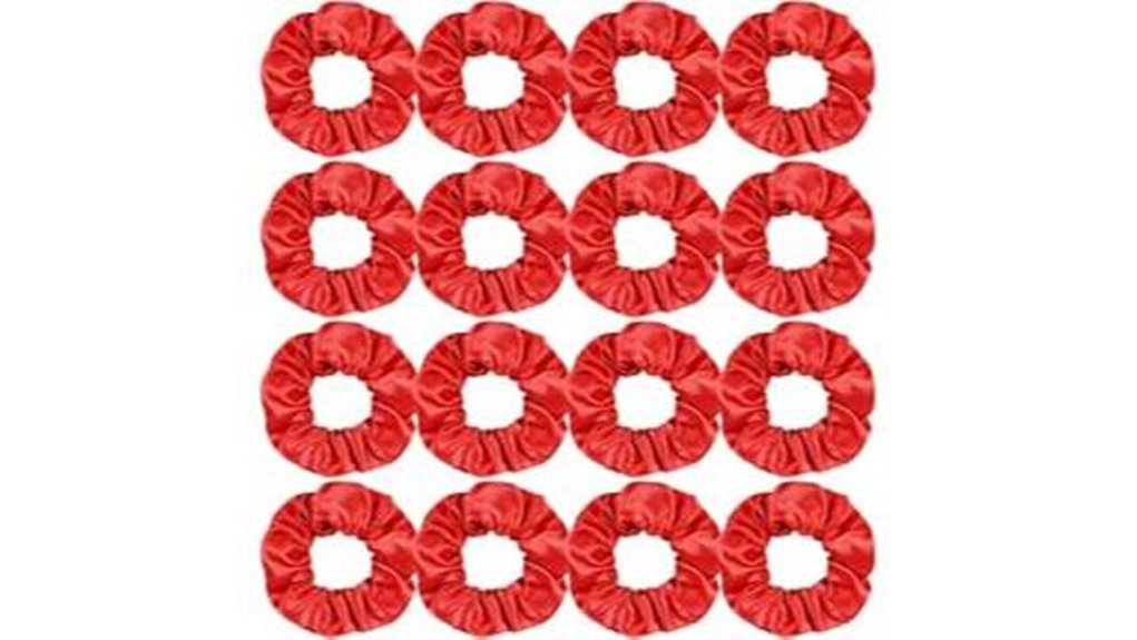 red satin bridesmaid accessories