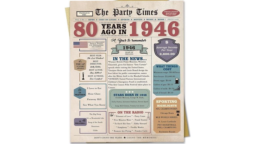 retro 80th birthday decor