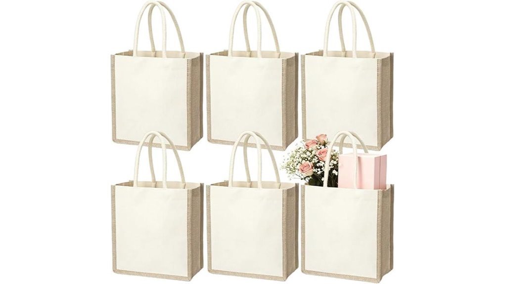 reusable burlap tote bags