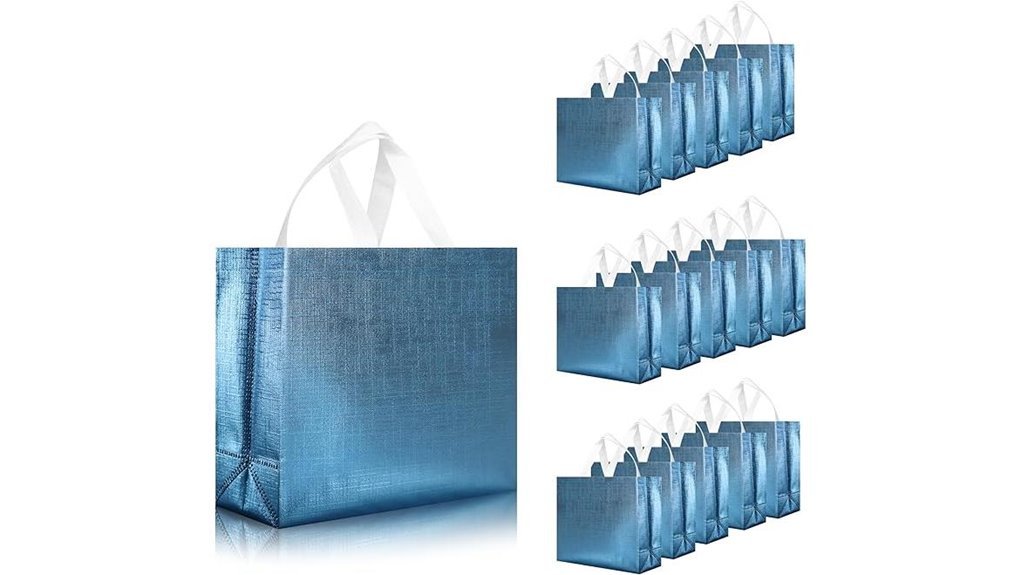 reusable metallic gift bags