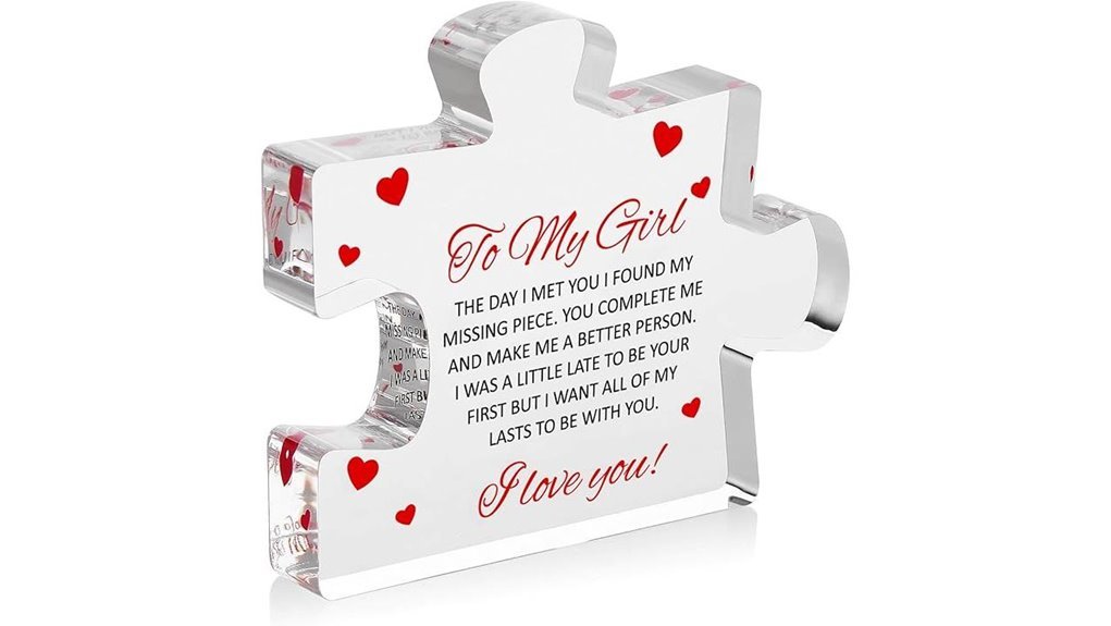 romantic acrylic puzzle gift