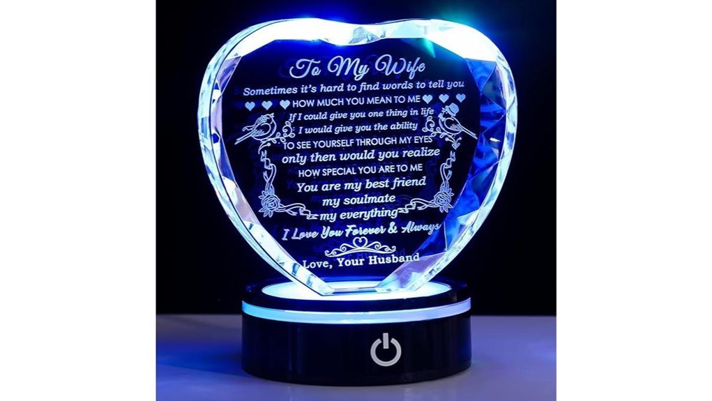 romantic led crystal gift