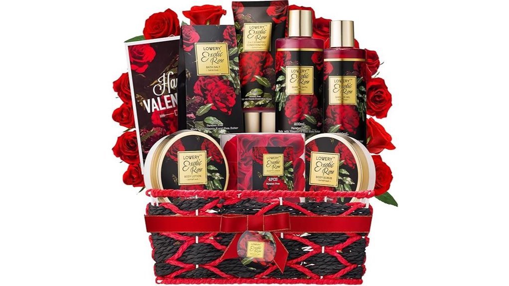 romantic spa gift basket