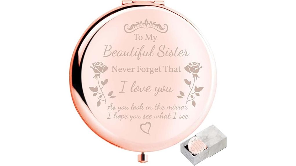 rose gold compact mirror gift