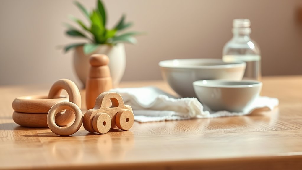 safe wooden toy care