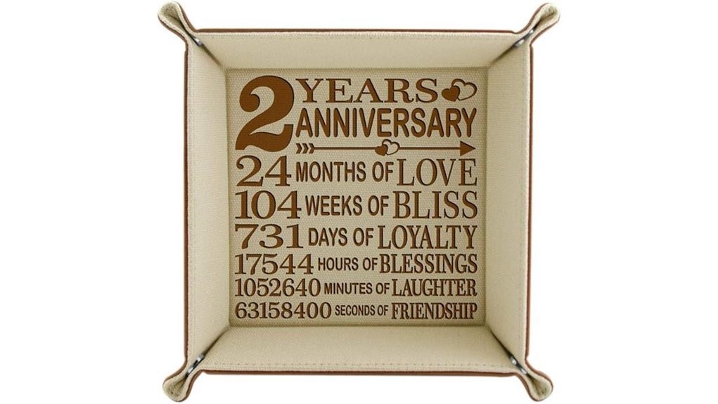 second anniversary jewelry tray