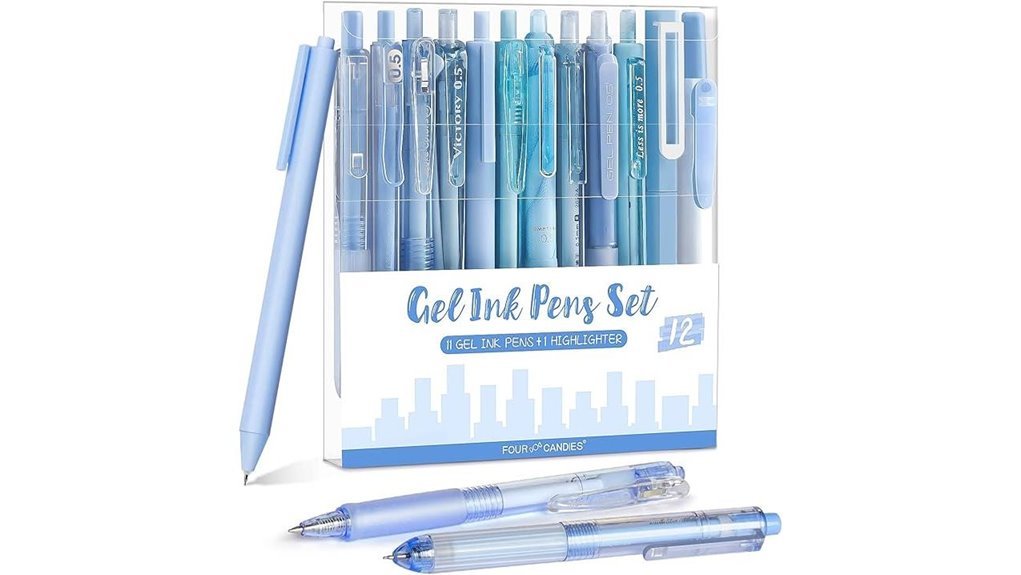 set of twelve gel pens