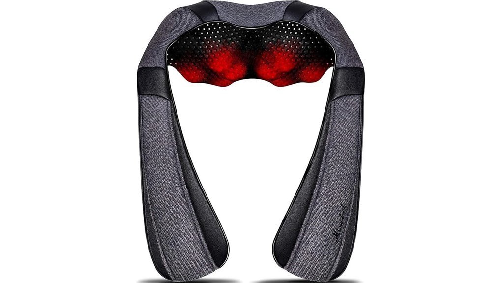 shiatsu heated neck back massager