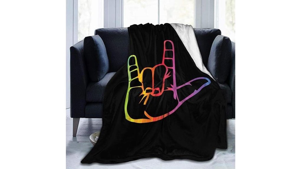 sign language love blanket