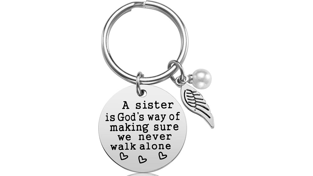sister gift keychain keepsake