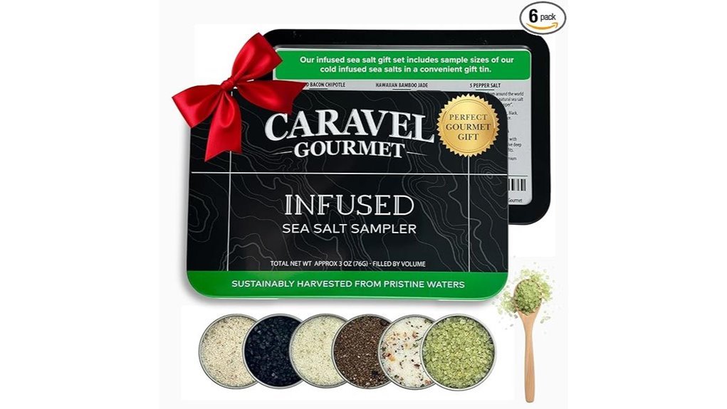 six pack gourmet infused salts