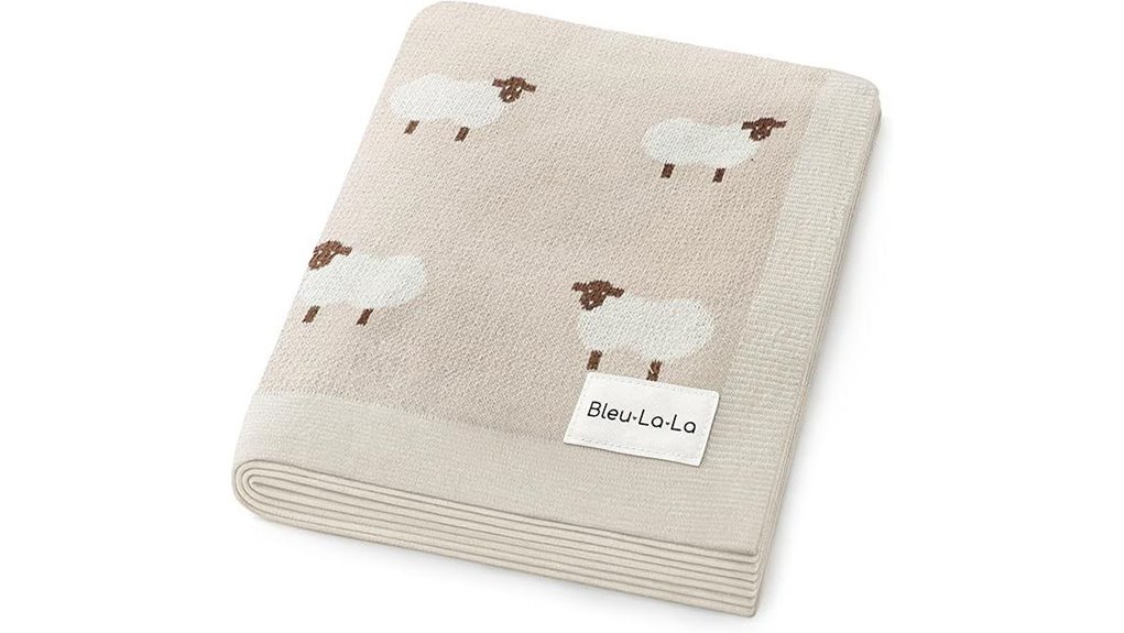 soft khaki sheep swaddle