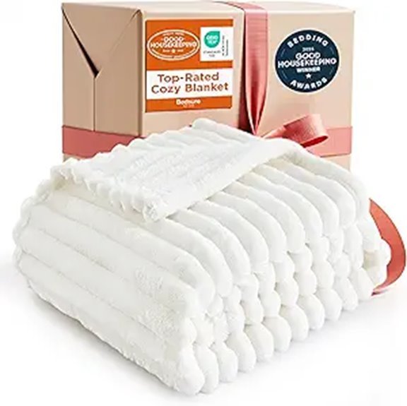 soft off white fleece blanket