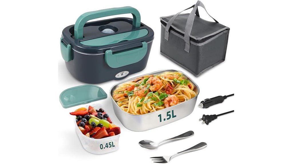 stainless steel heated lunchbox