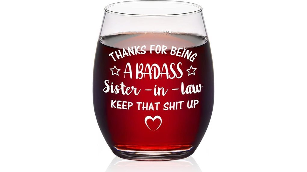 stemless wine glass gift