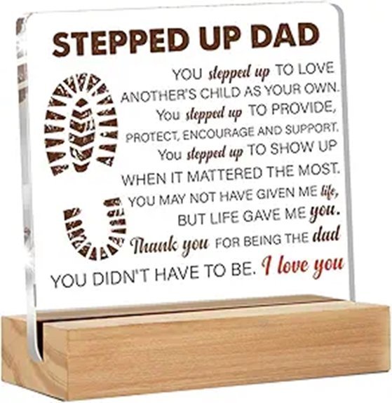 stepdad acrylic desk sign