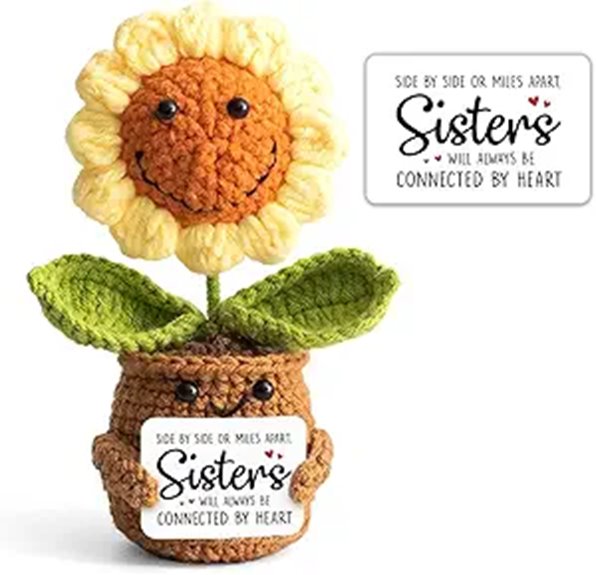 sunflower crochet long distance support