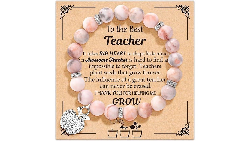 teacher appreciation stone bracelet