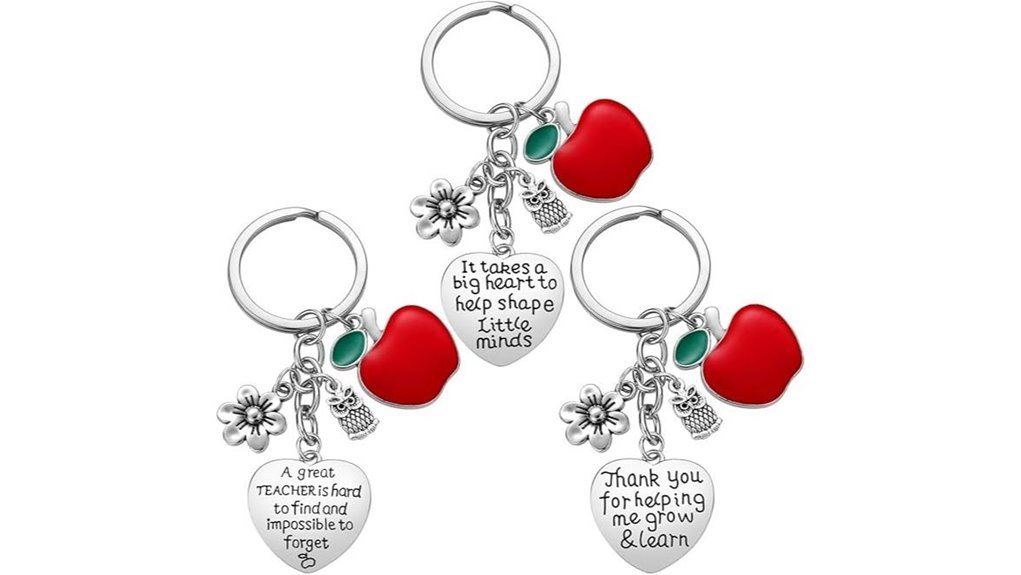 teacher appreciation thank you keychain