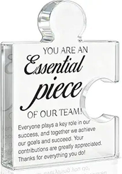 team gift puzzle plaque