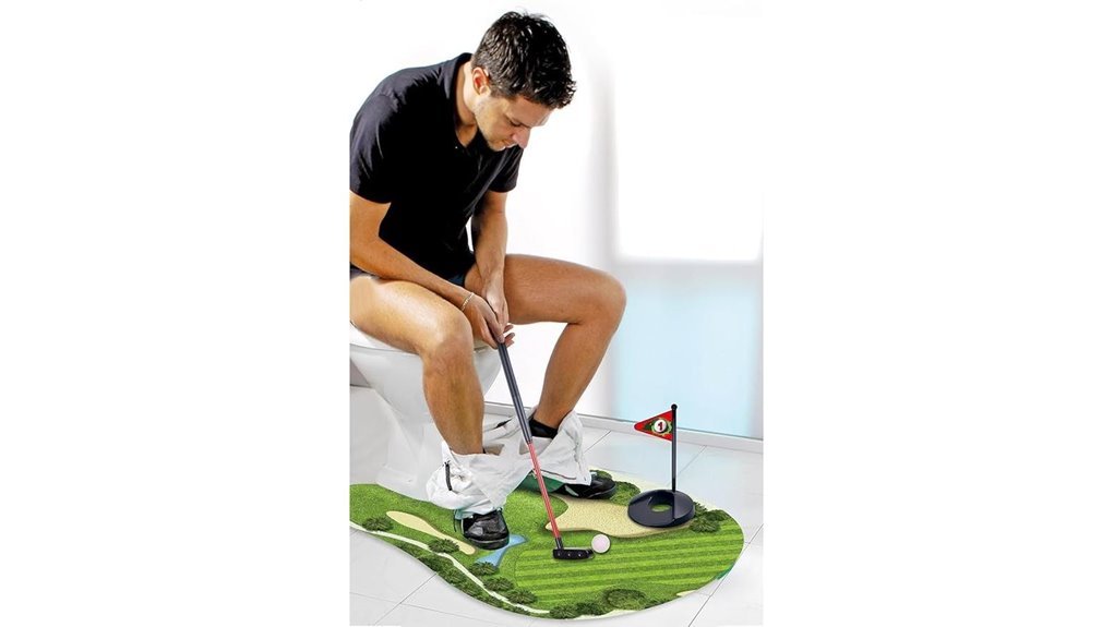 toilet golf gag gift