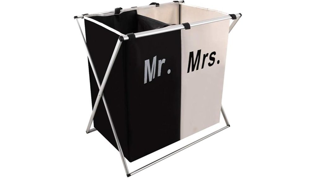 two compartment laundry hamper