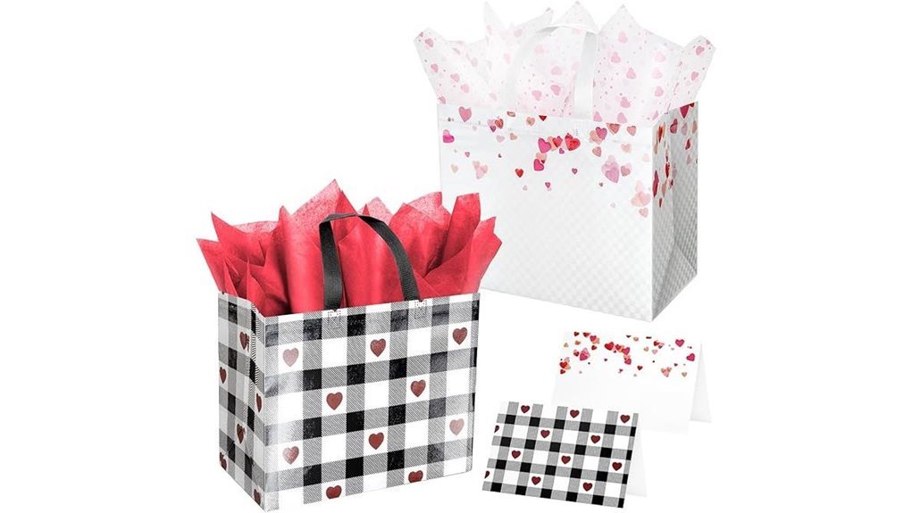 valentine heart gift bags