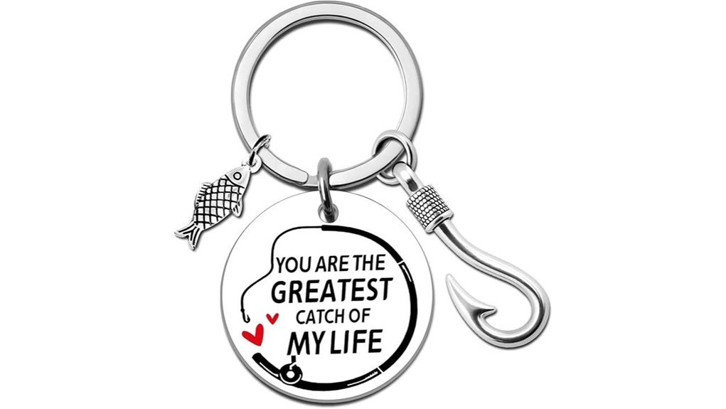 valentine s fishing keychain