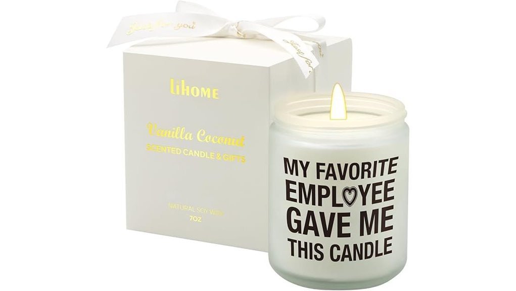 vanilla coconut scented candle