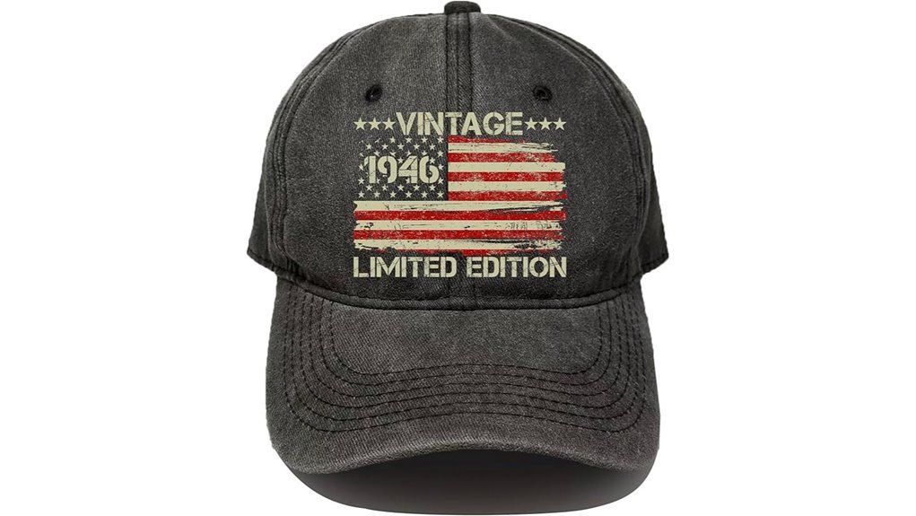 vintage 80th birthday cap