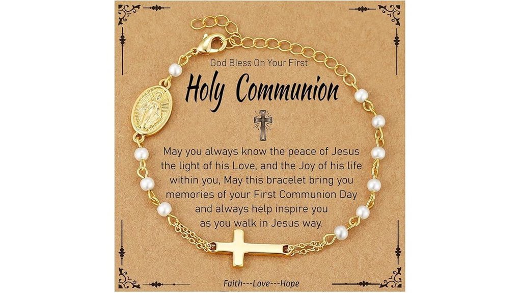 virgin mary pearl bracelet